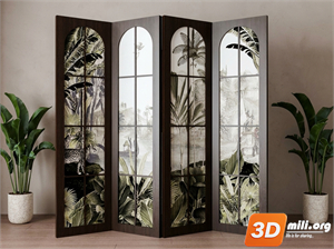 Folding screen Skp Files 